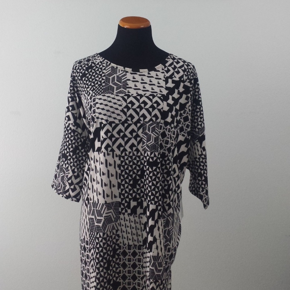 NWT XL LuLaRoe Black Off White Irma Tunic High Low